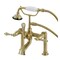 Kingston Brass AE103T7 Deck Mount Clawfoot Tub Faucet, Brushed Brass AE103T7 - alternate 1